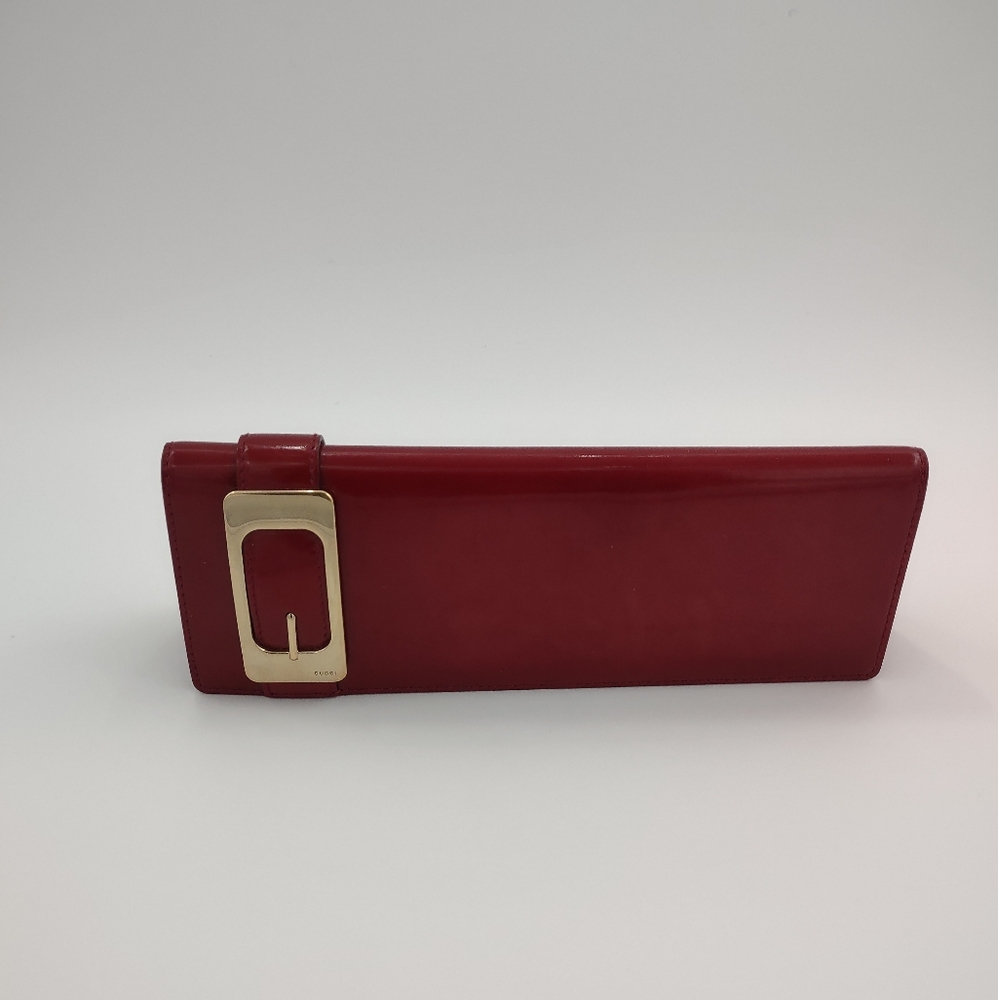 🔥🔥🔥🔥🔥 Gucci Patent Leathr Clutch Red